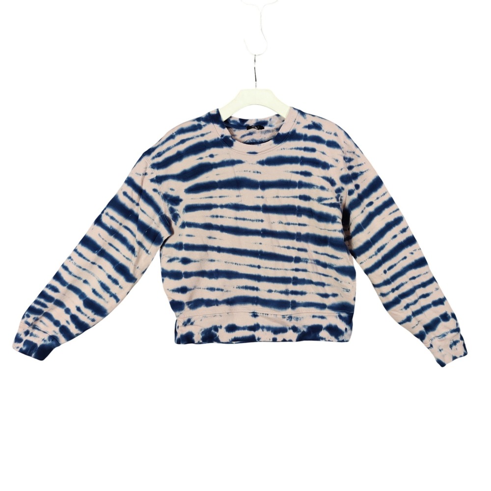Rails Ramona Striped Indigo Tie Dye Pullover Retro Sweatshirt Cozy Womens Size S